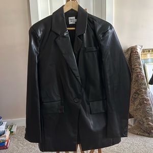 Princess Polly Faux Leather Blazer